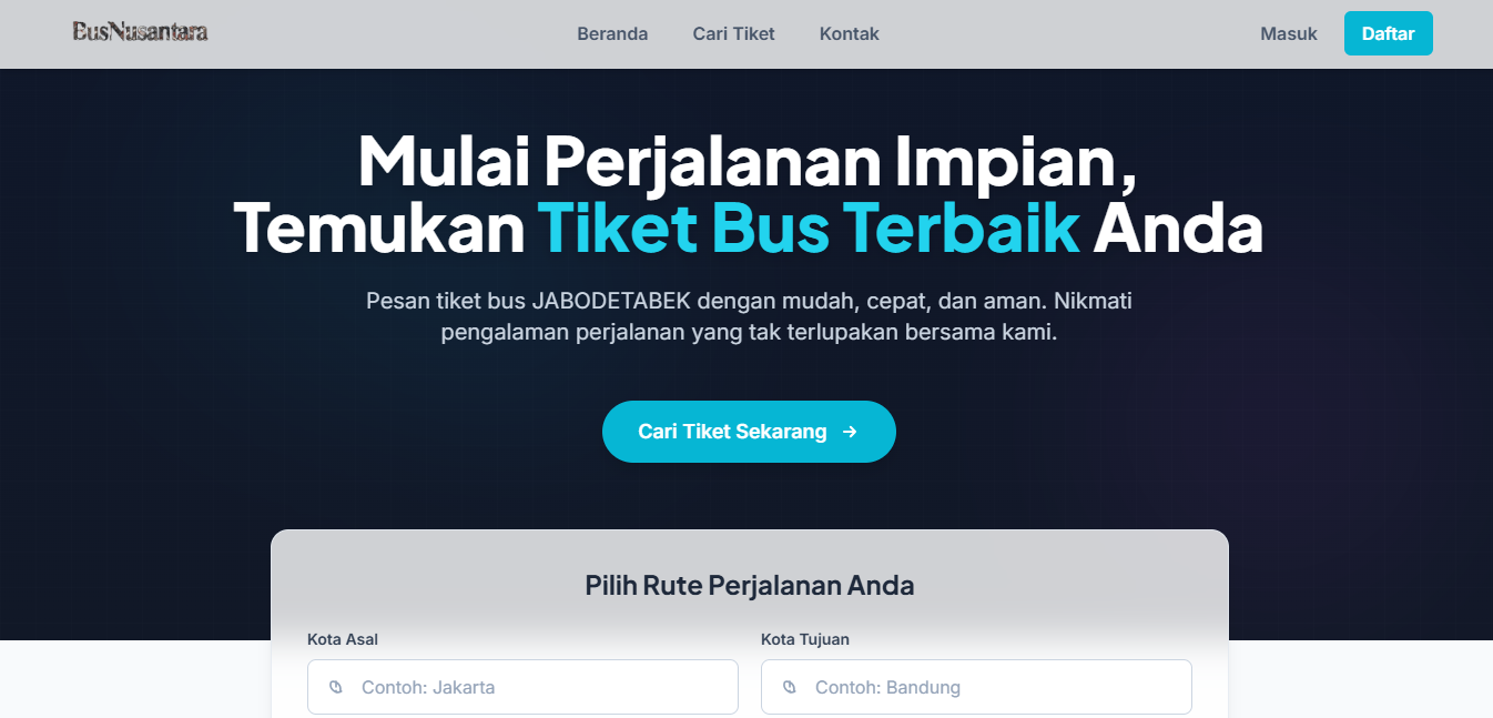 Aplikasi Pemesanan Tiket Bus Online